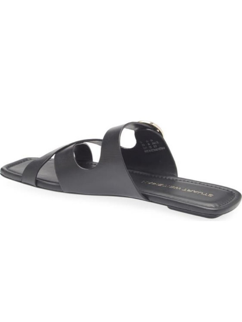 Stuart Weitzman Villa Slide Calf Leather Sandal - Picture 4 of 6